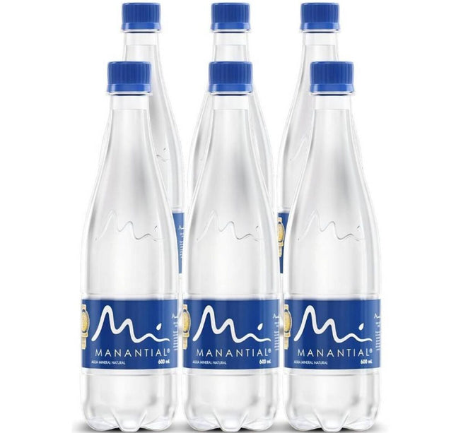 Agua Manantial Sin Gas 600 Ml 12 Unidades