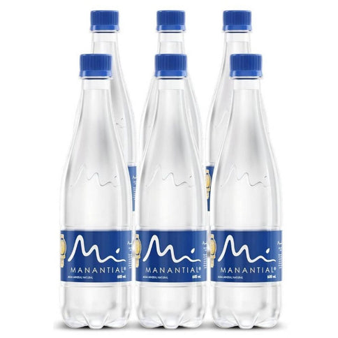Agua Manantial Sin Gas 600 Ml 12 Unidades