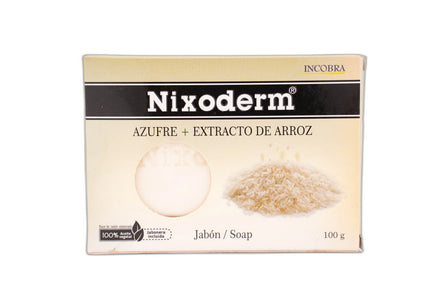 Jabón Nixoderm Azufre Extracto de Arroz 100Gr