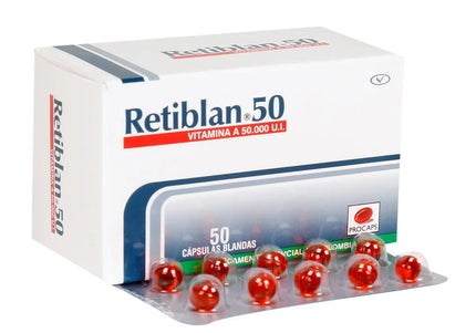 Retiblan 50 Mg 50 Capsulas