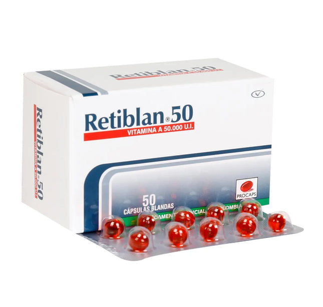 Retiblan 50 Mg 50 Capsulas
