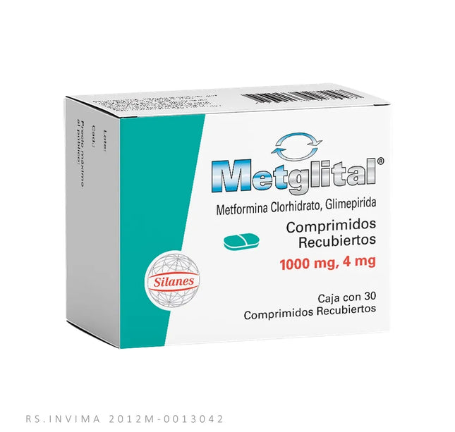 Metglital 4/1000 Mg  30 Tabletas