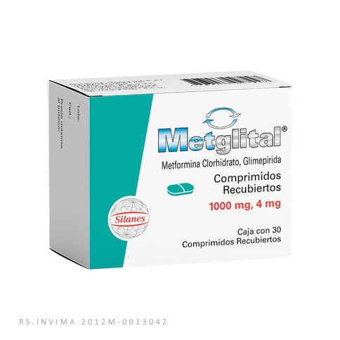 Metglital 4/1000 Mg  30 Tabletas