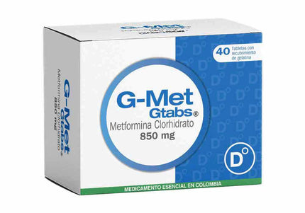 G Met Tabs 850 Mg 40 Tabletas