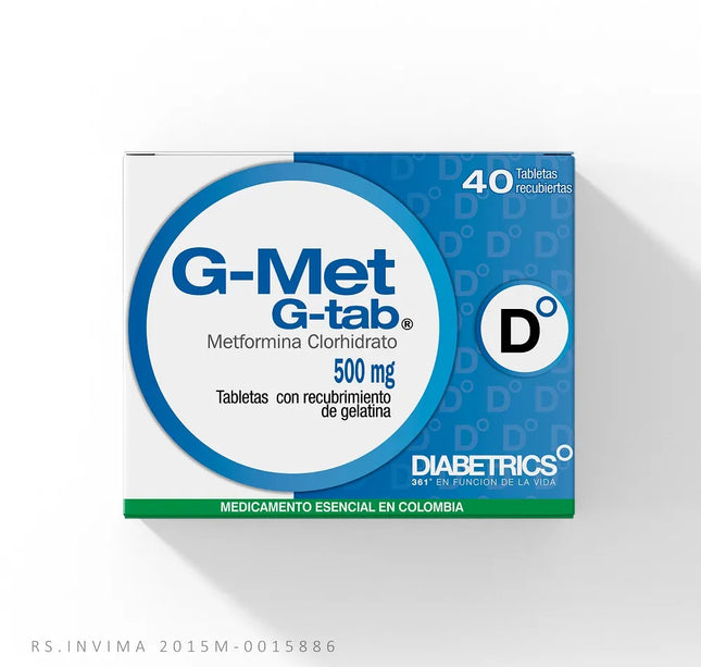 G Met Tabs 500 Mg 40 Tabletas