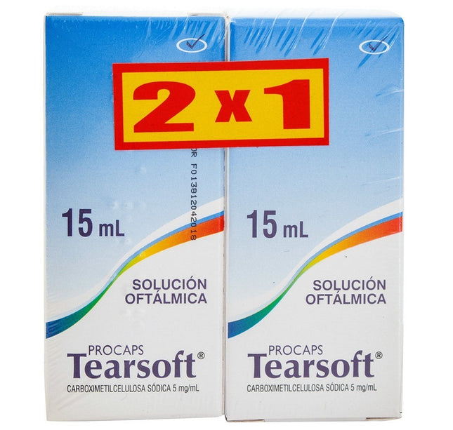 Tearsoft Solucion Oftalmica 15 Ml 2X1