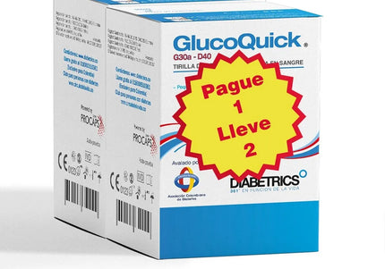 Tiras Reactivas Glucoquic 25 Unidades Pague 1 Lleve 2