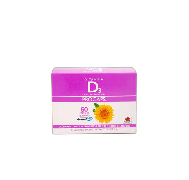 Vitamina D3+Extracto De Uva 60 Caps