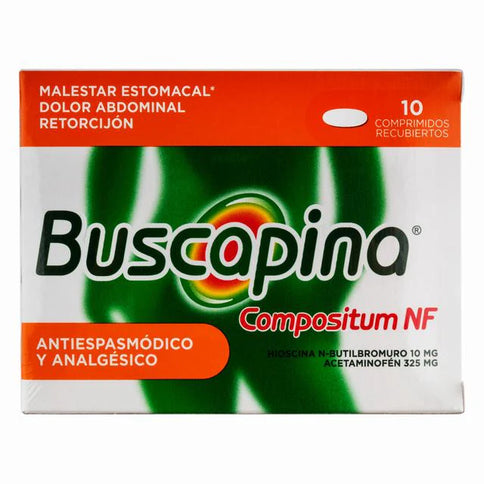 Buscapina Nf Compositum 325/10 Mg 10 Tabletas