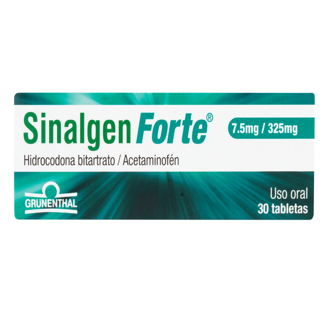 Sinalgen Forte 7.5/325 Mg 30 Tabletas