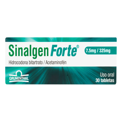 Sinalgen Forte 7.5/325 Mg 30 Tabletas