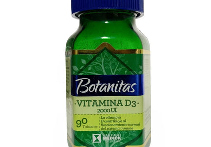Vitamina D3 2000 Ui Botanitas 90 Tbs