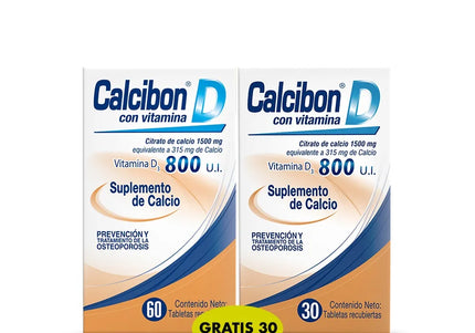 Calcibon D 800 Ui 60 Tbs Gratis 30 Tabletas