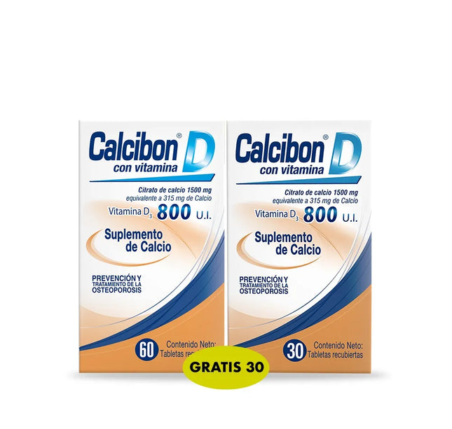 Calcibon D 800 Ui 60 Tbs Gratis 30 Tabletas