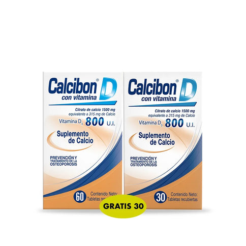 Calcibon D 800 Ui 60 Tbs Gratis 30 Tabletas