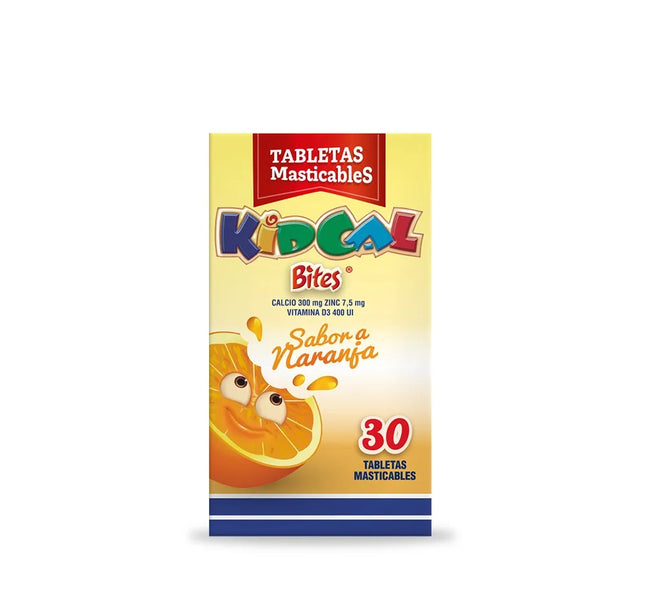 Kidcal Bites Naranja 30 Tabletas
