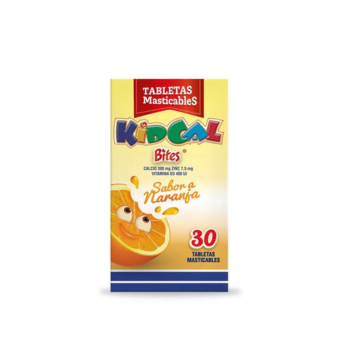 Kidcal Bites Naranja 30 Tabletas