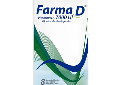 Farma D 7000 Ui (Vitamina D3) 8 Capsulas