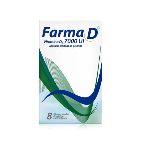 Farma D 7000 Ui (Vitamina D3) 8 Capsulas