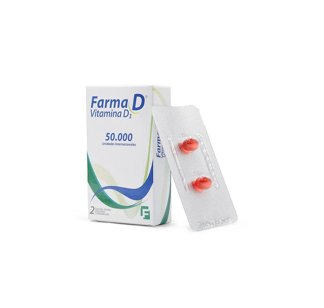 Farma D Vitamina D3 50.000Ui 2 Capsulas