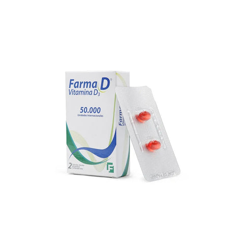Farma D Vitamina D3 50.000Ui 2 Capsulas