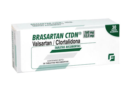 Brasartan Ctdn 160/12.5Mg 30 Tabletas Recubiertas