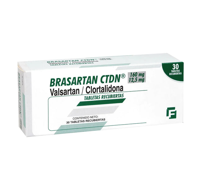 Brasartan Ctdn 160/12.5Mg 30 Tabletas Recubiertas