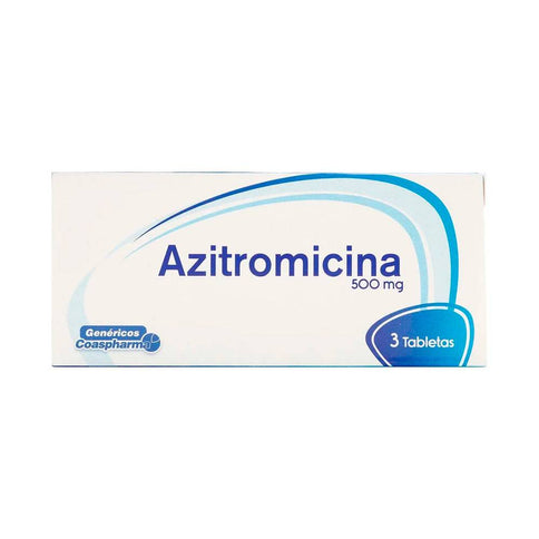 Azitromicina 500 Mg 3 Tabletas Coa