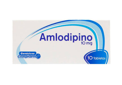 Amlodipino 10 Mg 10 Tabletas Coa