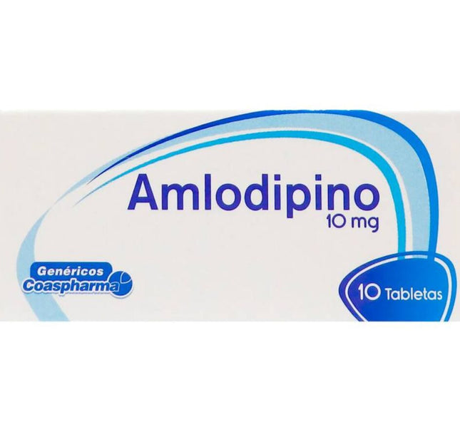 Amlodipino 10 Mg 10 Tabletas Coa
