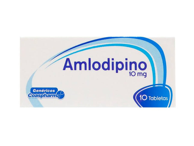 Amlodipino 10 Mg 10 Tabletas Coa