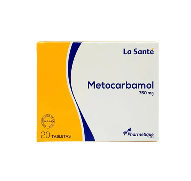 Metocarbamol 750 Mg 20 Tabletas LS
