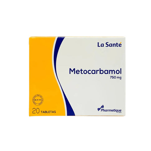 Metocarbamol 750 Mg 20 Tabletas LS