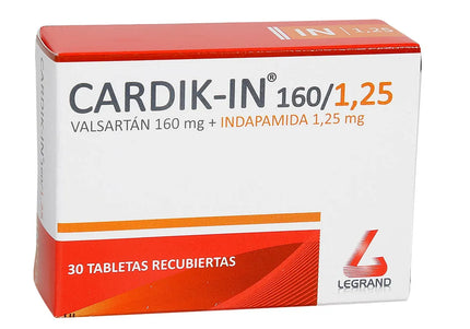 Cardik-In 160/1.25 Mg 30 Tabletas