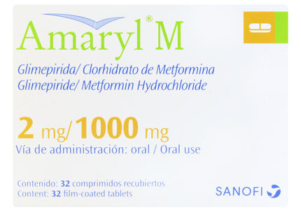 Amaryl M 2 Mg/1000 Mg 32 Comprimidos