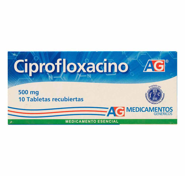 Ciprofloxacina 500 Mg 10 Tabletas Ag