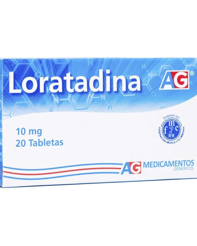 LORATADINA 10 MG 20 TABLETAS AG