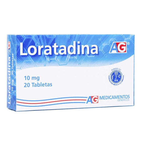 Loratadina 10 Mg 20 Tabletas Ag