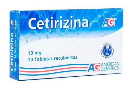 Cetirizina 10 Mg 10 Tabletas Ag