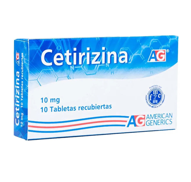 Cetirizina 10 Mg 10 Tabletas Ag