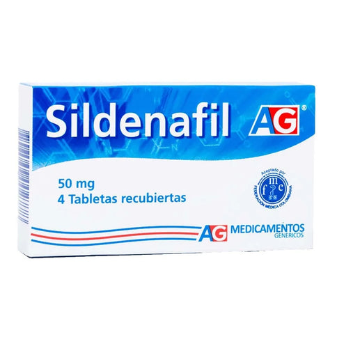 Sildenafil 50 Mg 4 Tabletas Ag