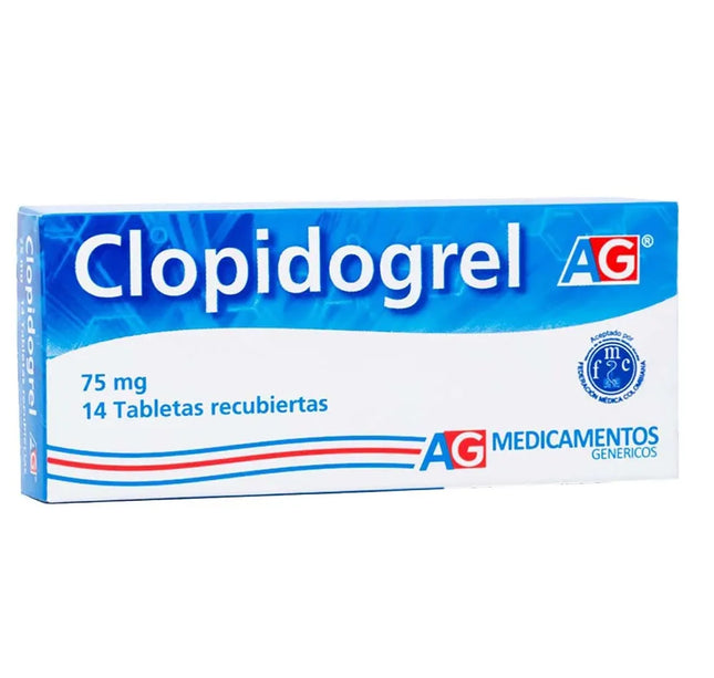 Clopidogrel 75 Mg 14 Tabletas Ag