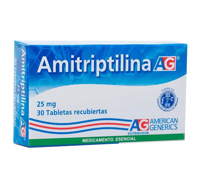 Amitriptilina 25 Mg 30 Tabletas Ag
