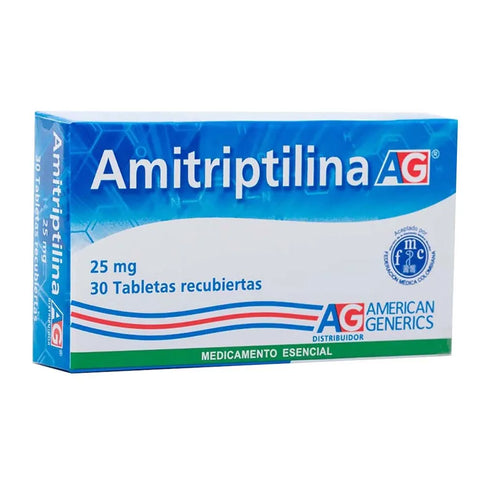 Amitriptilina 25 Mg 30 Tabletas Ag