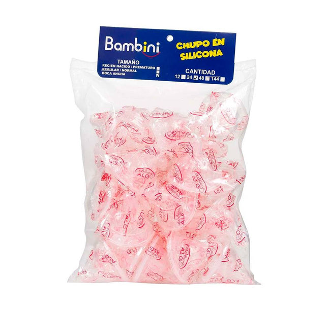 Chupo Silicona Bambini Boca Ancha Bolsa 24 Unidades