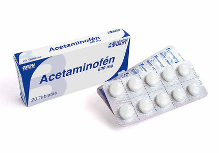 Acetaminofen 500 Mg 20 Tabletas