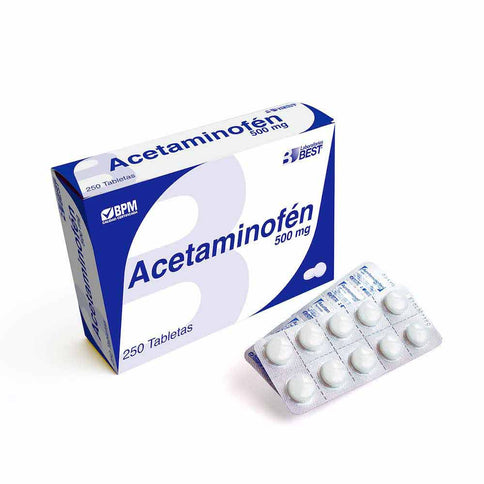 Acetaminofen 500 Mg 250 Tabletas