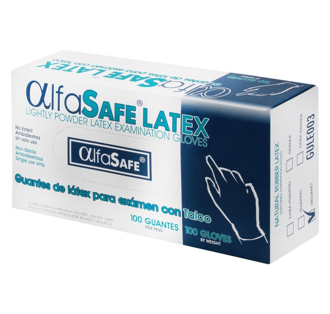 Guante Examen Alfa Latex 100 Und L