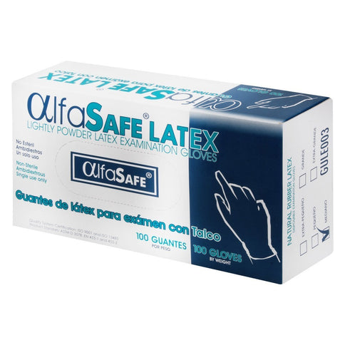 Guante Examen Alfa Latex 100 Und L