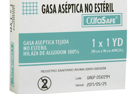 Gasa Alfa Aseptica 1X1
